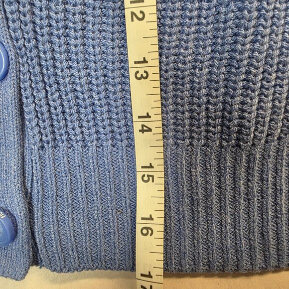 FLORENCE BY MILLS Blue Bright Side Cropped Knit Cardigan Sweater V-Neck XS NWT - Picture 7 of 7